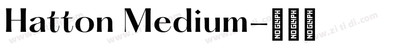 Hatton Medium字体转换